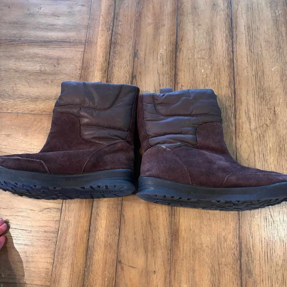 Land’s End Women’s Commuter Brown Suede Winter Boots, size 7.5,Snow Cold Weather